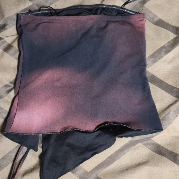 Pink and Black Asymmetrical Top - Picture 2 of 2